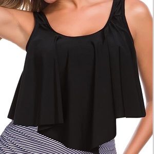NWOT Black Swim Top